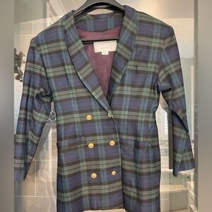 David Eliott plaid blazer